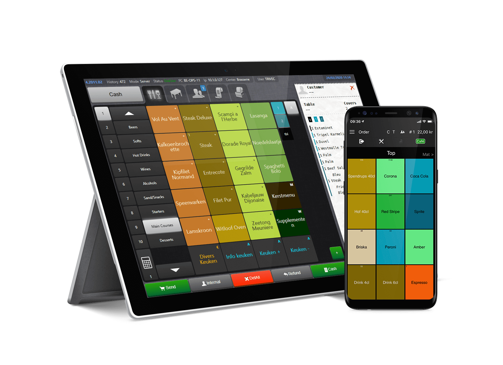 tablette tactile et mobile pour restaurant Trivec
